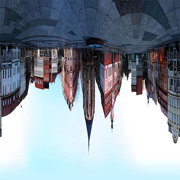 Upside down panorama