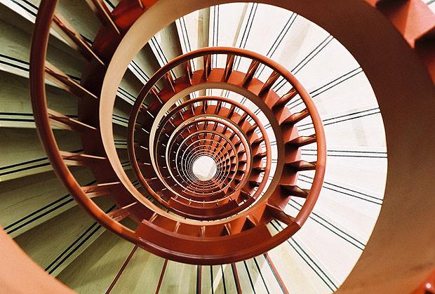 Spiral stairscase from above