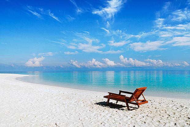 Chair on an empty beach