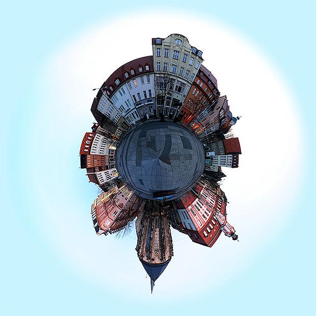 Little planet photo made in Photoshop
