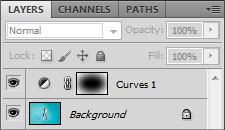 The Curves layer with its mask