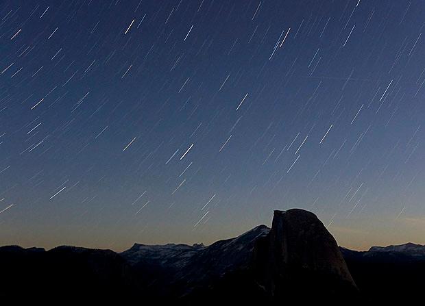 Star trails with a relatively short exposure time